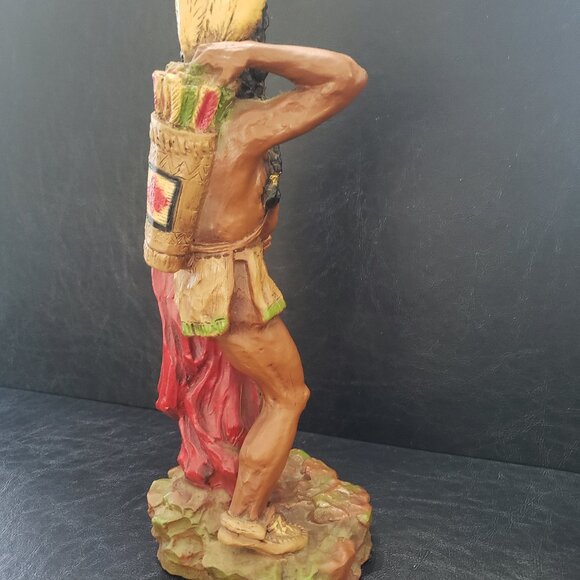 Native American Indian Warrior Brave 14" Statue 1976 Universal Statuary Corp. - Picture 7 of 9